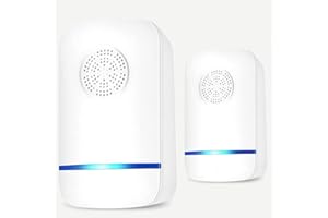 PERGOODS 2 Pack Repellente Ultrasuoni,Ultrasuoni per Zanzare Repellente Ultrasuoni Antizanzare Ultrasuoni Dissuasore per Topi, Repellenti a Ultrasuoni per Mosche, Scarafaggi, Ragni (classic mosquito repellent)