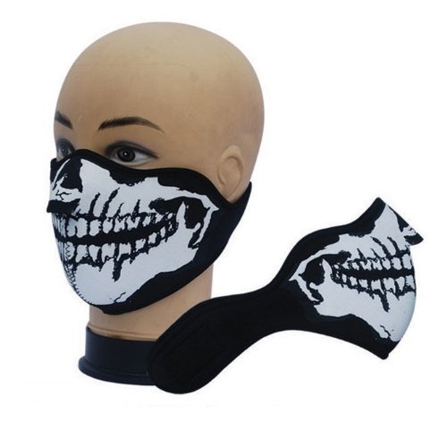 Delete Halbgesichts Neopren Maske Totenkopf / Skelett / Geist Call Of Duty Cod Modern Warfare Black Ops Airsoft Paintball Ski Außen