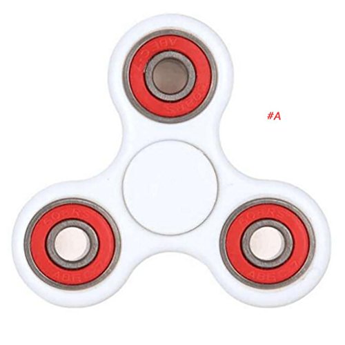 Hand Spinner,Omiky EDC Tri Fidget Spinner Finger Toy for ADD ADHD Anxiety Autism Suffers (White with Red) Hand Spinner,Omiky EDC Tri Fidget Spinner Finger Toy for ADD ADHD Anxiety Autism Suffers (White with Red)