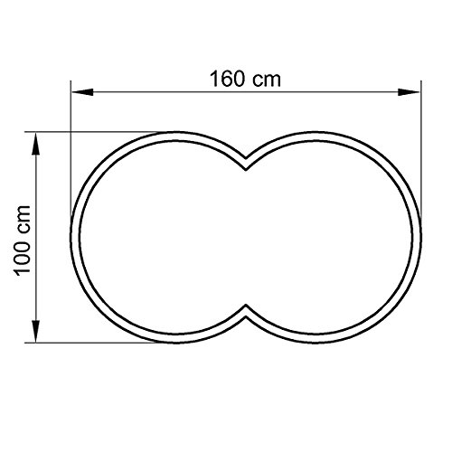 Ing. G. Beckmann KG Hochteich, natur, 160 x 100 x 44 cm, 560 L, HBL5TE - 2