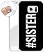 Produktbild Finoo kompatibel mit/Ersatz für Handyhülle Samsung Galaxy S6 Weiche Flexible Silikon-Handy-Hülle | Transparente TPU Cover Schale mit Motiv | Sister Hash Black