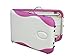 FoxHunter Luxury Portable Lightweight Massage Table Beauty Couch Therapy Bed Folded 3 Section Aluminium Frame White Pink with Headrest Armsupport Carrying Bag