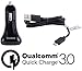 Dual USB Qualcomm ® Quick Charge 3.0 VeeDee TM QCC01 42W Car Charger for Samsung Galaxy S7 / S6 / Edge / Plus, Note 5 / 4 and iPhone 7 / 6s / Plus, iPad Pro / Air 2 / mini, LG, Nexus, HTC and More + Free 24 AWG Fast Charging Cable RS.599.00