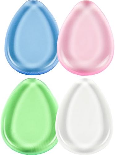 Silicone Sponges 4 Pack Makeup Sponge Applicator, Foundation, Liquid and Cream Blender, Flawless Concealer and Blending Shader, Hypoallergenic, Stain-Resistant