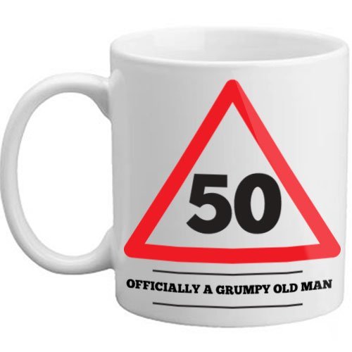 Oficial de Freelogix 50 A Grumpy Old Man diseño de edad 50th taza de regalo de cumpleaños de doble cara
