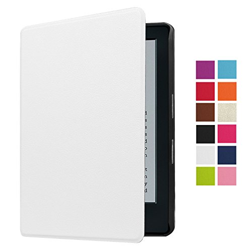 IVSO Ultra Schlank Ständer Slim Leder zubehör Schutzhülle mit Automatischem Schlaf Funktion für Neue Kindle eReader, 15,2 cm 6 Zoll (8. Generation – 2016 Modell) perfekt geeignet,Weiß - 3
