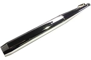 STREETPARTS24 Sportauspuff Tuning Auspuff Chrom passend für Puch Maxi, Zündapp KS 50, Mofa, Moped, Mokick – Leistungssteigerung, 70mm x 28mm, 690mm Länge