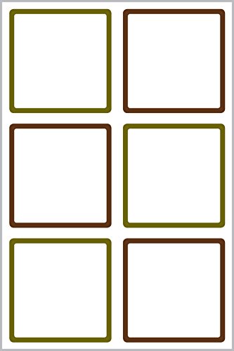 Avery Zweckform 62004 Living Etiketten für Spülmaschinen und Mikrowellen (47.5 x 48.5 mm, 4 Farben) 24 Stück weiß - 2