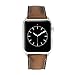 Produktbild BEMFEY Lederarmband Modena Brown Burnished Tan kompatibel mit Apple Watch Silver Series 1/2/3 in 42 mm/Series 4 in 44mm
