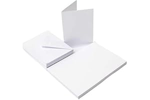 3 Ace Crafts 5 x 7 White Blank Cards and Envelopes for Card Making (20) for Greetings, Thank You cards with envelope, Valentines, Thanksgiving, Christmas Invitation, Card Making Kit for Craft Activity
