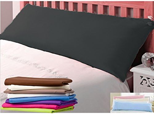 Bolster pillow case Bespoke Bedding All sizes All colours UK Made (Black, 4Foot)
