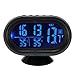 Produktbild JIADIAN Auto-Digitaluhr, Universal-Auto-Armaturenbrett-Uhr mit Thermometer Auto-Spannungskontrolle Rücklicht Snooze-Modus Vibrationsautomatik
