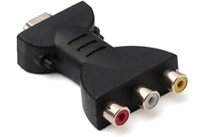 Shinekoo HDMI-Stecker auf 3 Cinch-Buchsen, Adapter, AV, Audio, Video, Konverter, TV, DVD, Projektor, Heimkino-Anschluss, 720 & 1080P für PC-Projektor, Tablet, Computer