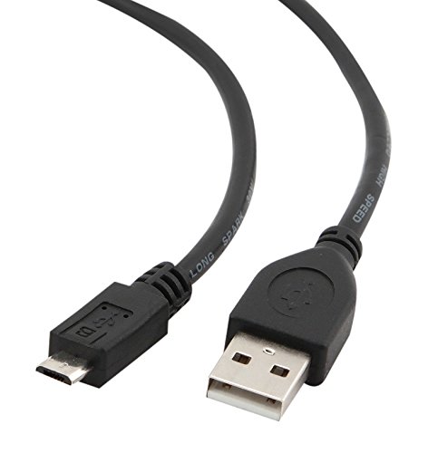 Gembird CCP-MUSB2-AMBM-10 3m Micro-USB B USB A Negro - Cable USB (3 m, Micro-USB B, USB A, Macho/Macho, Negro, Oro)
