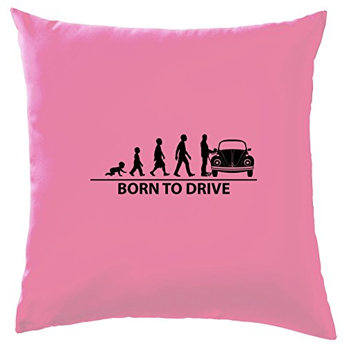 Born To Drive (Beetle) - Dekokissen 41 x 41 cm - Rose