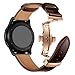 Produktbild Happysdh Armband Kompatibel mit Samsung Gear S3 22mm, Smartwatch Zubehör RG Butterfly Schnalle Leder Uhrenarmband Ersatzarmband Armbänder Smartwatch für Männer Frauen