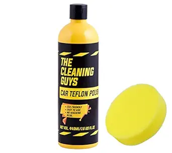 The Cleaning Guys Car Body Polish with 3inch Foam Pad- Hydrophobic Top Coat Teflon Polish & Paint Protector, 440ML