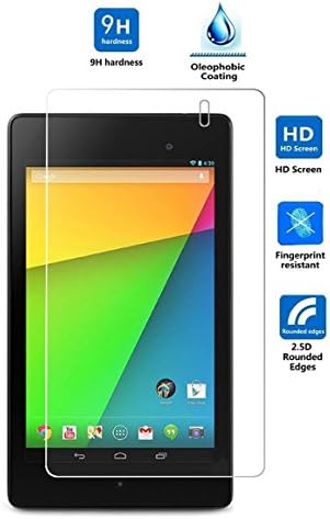 Google Nexus 7 2013 CEAVIS Tempered Glass Screen Protector with 9H Hardness and Anti-fingerprint &amp; No-Bubble Installation for Asus Google Nexus 7 II 2013 Version 7 inch tablet.