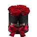 Produktbild PARIS EN ROSE Rosenbox "Petit-Palais" | schwarze Flowerbox mit roten Infinity Rosen | 4 konservierte Blumen