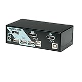 displayport switch 144hz además, 1 puerto USB - Hub Roline 14.01.3327 - Switch KVM (1 Usuario - 2 Salidas, 2X Displayport, 2 x USB), Negro
