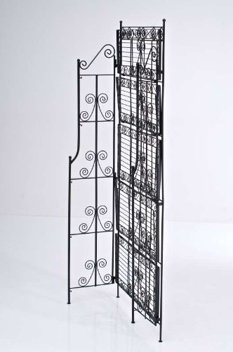 CLP Eisenregal CIARA, Metall-Standregal, 5 Böden, 170 x 75 x 35 cm, klappbar schwarz - 4