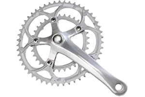 RIDEWILL BIKE Guarnitura Compact 34/50d eroica Vintage 170mm Silver (Guarniture Strada) / Crankset Compact 34/50t eroica Vintage 170mm Silver (Road Cranksets)