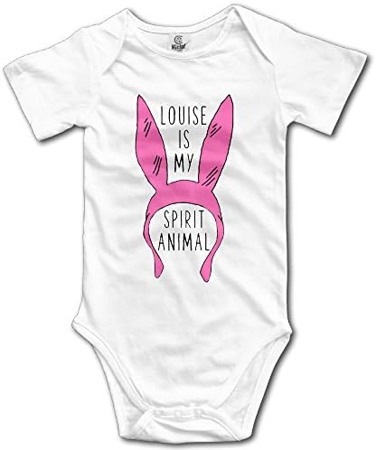 Baby Louise Is My Spirit Animal Bodysuit Cotton Baby Onesie - Black -