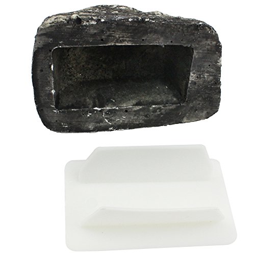 COM-FOUR® 2x Schlüsselstein, Versteck für Schlüssel in Steinoptik für bis zu 3 Schlüssel je Stein (2 Stück) - 3
