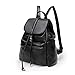 Produktbild GCCLCF Damen Rucksack, Coofit Kleiner Rucksack Schwarz Leder Rucksack Elegant Schulrucksack Rucksack Handtasche Daypack Schulranzen