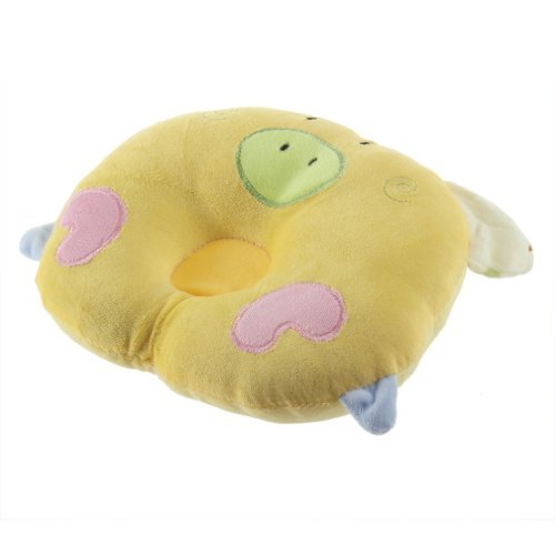 YKS Pig Shaped Infant Toddler Sleeping Support Pillow Prevent Flat Head Yellow