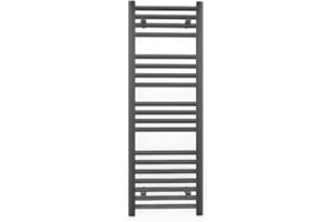 Myhomeware Anthracite Grey Heated Bathroom Towel Rail Radiator For Central Heating Elegant Designer In UK (400mm x 1000mm (h))