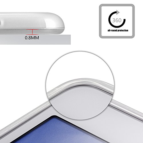 LDUDU® Ultradünn Silikon Schutzhülle für Apple iPad mini 4 7,9 zoll (20,1 cm) TPU Silikon Rückschale Schutz Hülle Silicon Etui Hülle Case Cover Folio Flipcase mit X Form mattiert transparent weiß - 5