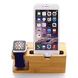 PRAKTISCHER 2-IN-1 AUFLADUNGS-STAND: Duo Gebrauch Standplatz für Apple-Uhr 38mm / 42mm Apple-Uhr Sport / Ausgabe, iPhone 7 / 7S Plus, 6 / 6S, iPhone 6 / 6S Plus, iPhone 5, 5S, SE und es ist haltbar Genug und Samsung Smartphone