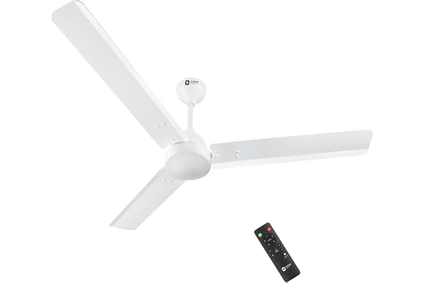 Orient Electric Newly launched 1200 mm Uno BLDC BLDC energy saving ceiling fan with Remote BEE 5-star rated Saves up to 50% on electricity bills 3-year warranty by Orient White