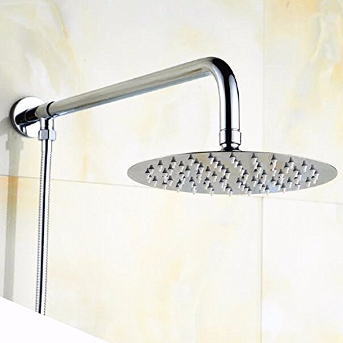 Edelstahl Rund Regendusche Überkopfbrause Rain Shower Head Rainfall 25*25cm - 4