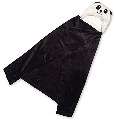 Babydecke + Kapuzenhandtuch Baby von Lexikind | kuscheliger Poncho Bademantel aus Mikrofaser | Babyhandtuch mit Kapuze | lustiges Kapuzenbadetuch - 3