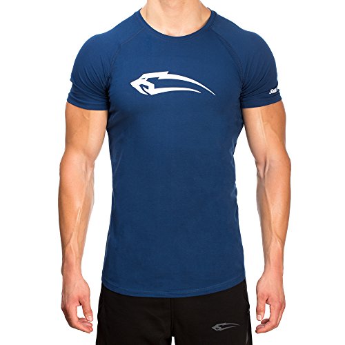 SMILODOX Slim Fit T-Shirt Herren 3.0 | Kurzarm Funktionsshirt Für Sport Fitness Gym & Training | Trainingsshirt - Laufshirt - Rundhals Sportshirt mit Aufdruck, Farbe:Blau, Größe:XL SMILODOX Slim Fit T-Shirt Herren 3.0 | Kurzarm Funktionsshirt Für Sport Fitness Gym & Training | Trainingsshirt - Laufshirt - Rundhals Sportshirt mit Aufdruck, Farbe:Blau, Größe:XL