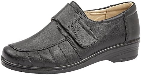 WOMENS LADIES GIRLS CASUAL COMFORTABLE NURSE WORK SCHOOL OFFICE SHOES SIZES 3-8 (UK 6 / EU 39 / US 8, Black)