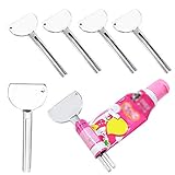KINDPMA 5 Pcs Tube Squeezer Metal Toothpaste Keys Presser Tube Wringer Keys Dispenser Toothpaste Roller Tube Squeezer for Elderly Paint Cosmetic Oil Cream