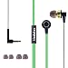 Produktbild Mbylxk M21 Premium Metal kopfhörer in ear Kopfhörer, Stereo Leicht Ohrhörer und Mikrofon Lautstärkeregler(schwarz+grün)