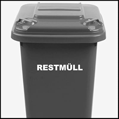 Recycling Aufkleber Set - 8 Stück Für Mülltonnen & Mülleimer (10x15cm)