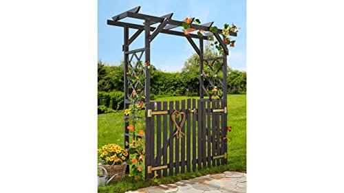 PROMADINO Set: Pergola Ben, mit Tür, anthrazit, B/T/H: 200/65/208 cm