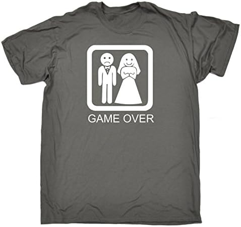 123t Men's Game Over Sad Groom (L - CHARCOAL) T-SHIRT
