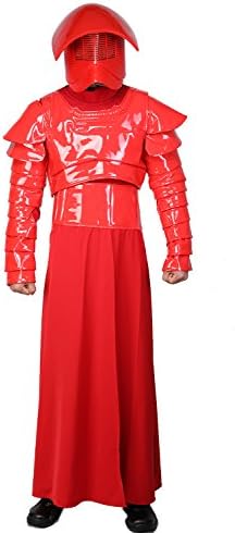 Halloween Elite Praetorian Guard Costume SW Movie Cosplay Red PU Leather Outfit for Adult Men Fancy Dress Clothing