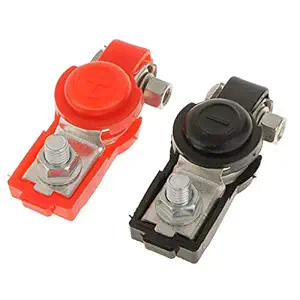 VRT Battery Terminals, Diesel Car Battery Cable Terminal Clamps Connectors,Negative and Positive,Copper,Plastice Cover,Good Contact,Corrosion Resistance,1 Pair, Applicated in Car,Van and More.