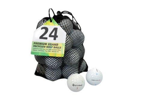 Taylor Made Burner - Lote de pelotas de golf usadas recuperadas, 24 unidades, grado B
