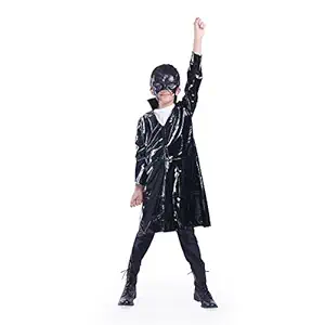 FancyDressWale Krish Jacket,Trouser and Mask, 3-5 Years (Black)