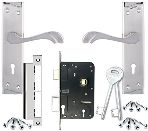 Cherry 7" Ramson Series Brass Mortice Handleset with 6 Lever Lock & 2 Key (7" Ky_Bcp_174)