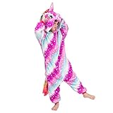 Alltops des Gamins Licorne Onesie Pyjama Flanelle Cosplay Costume Garçons Filles Kigurumi pour 2-10 Ans