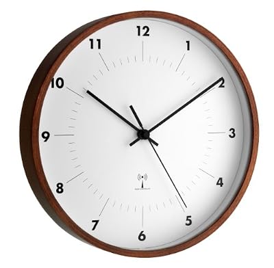 TFA-Dostmann TFA Dostmann 98.1097 Horloge murale radio-pilotée Placage en bois